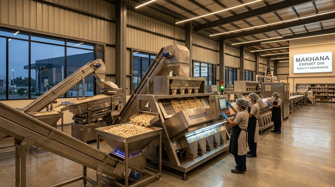 Makhana processing facility